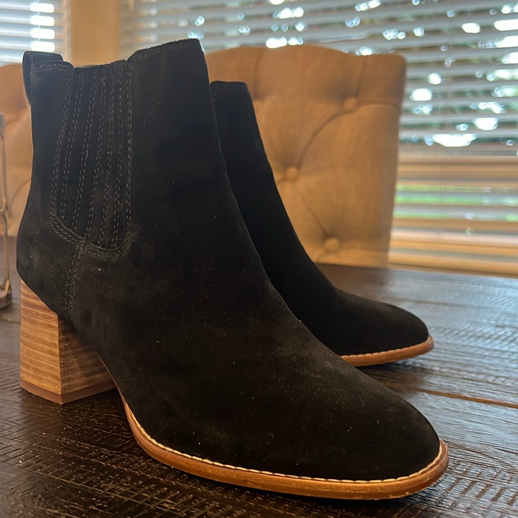 Madewell Black Suede Chelsea Boot